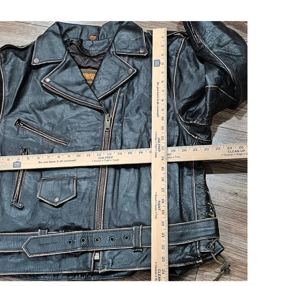 Vintage Unik Biker Jacket USA  Zip Outer Liner  XXL  Chest 44" - Picture 10 of 10